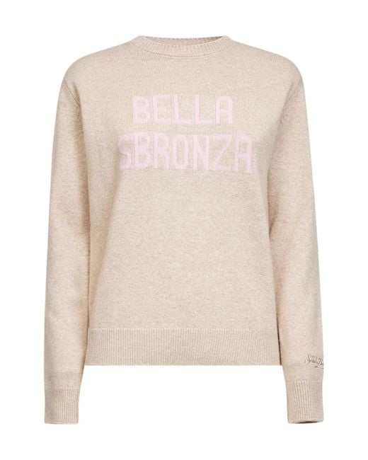 Mc2 Saint Barth Natural Long-Sleeved Sweater