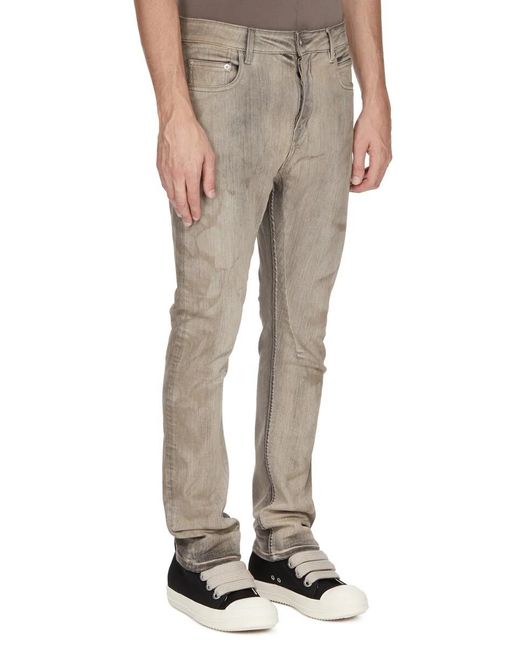 Rick Owens Gray Detroit Five-Pocket Jeans for men