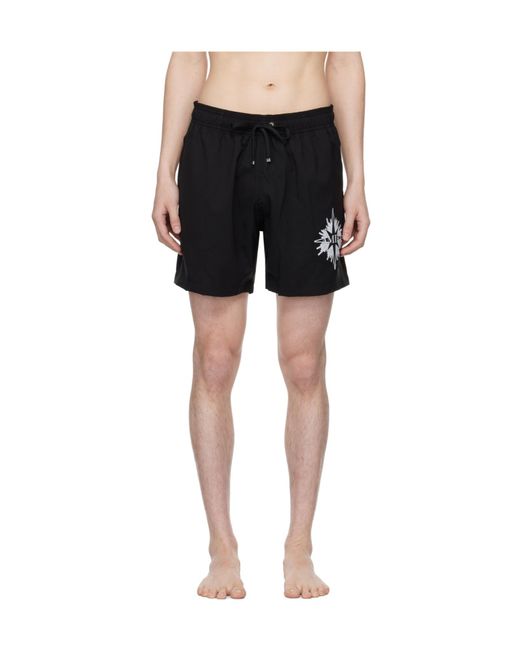 Amiri Black Starburst Swim Shorts for men