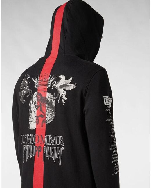 Philipp Plein Black Logo Casual Jacket for men