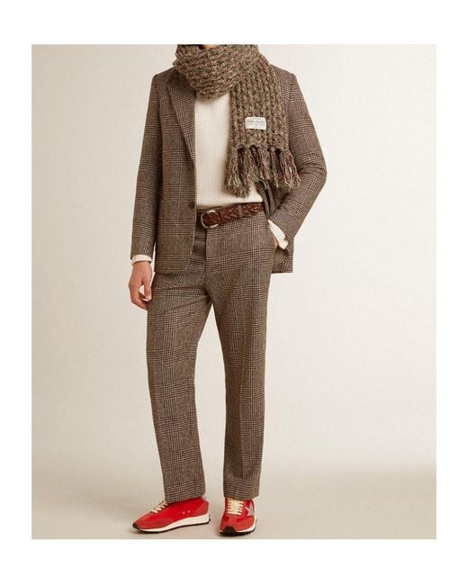 Golden Goose Deluxe Brand Brown Modern Fit Virgin Wool Blazer for men