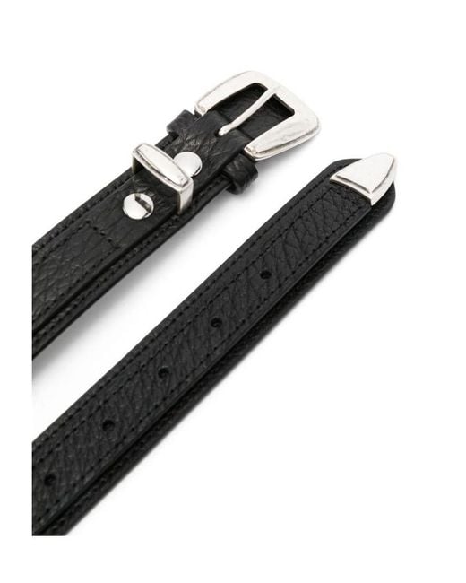Lemaire White Buckled Belt