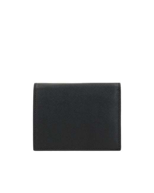Prada Black Logo-Stamp Bi-Fold Wallet
