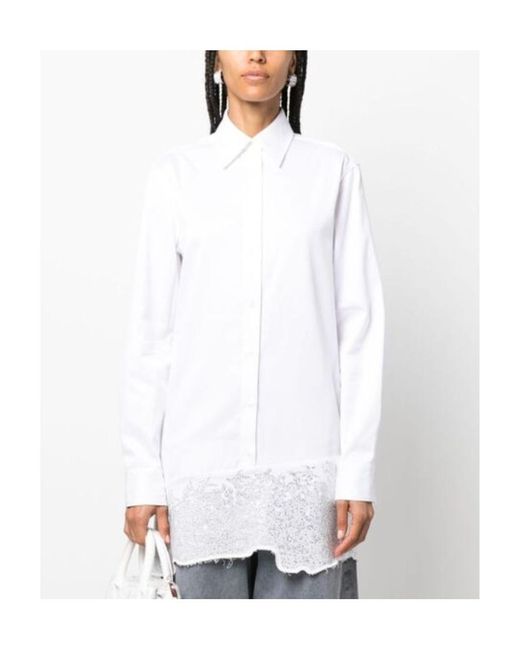 J.W. Anderson White Jw Anderson Long-Sleeved Buttoned Shirt Dress