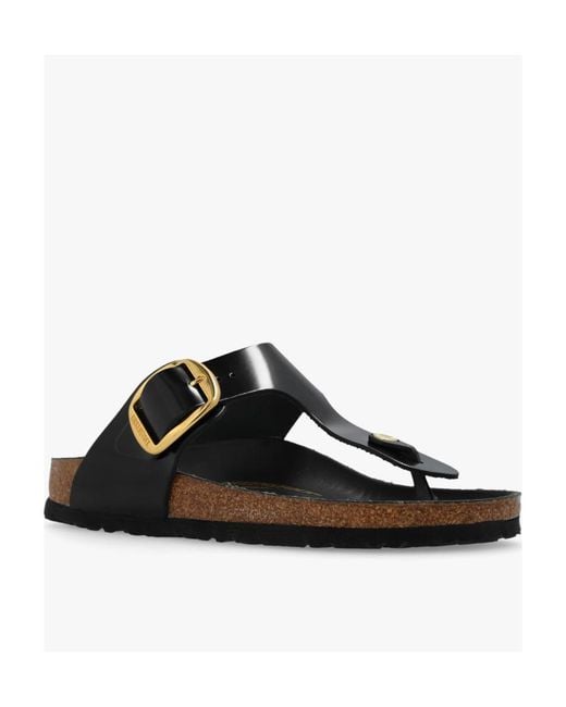 Birkenstock Black Gizeh Big Buckle Sandals