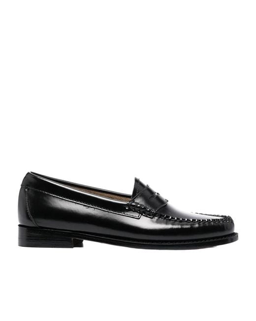 G.H.BASS Black 'Weejuns Penny' Loafers