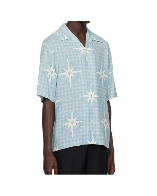 Amiri Blue Starburst Camp Shirt for men