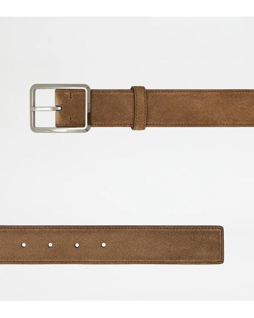 Tod's Brown Solid Color Belt for men
