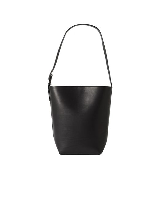 The Row Black N/S Park Medium Texture Handbag