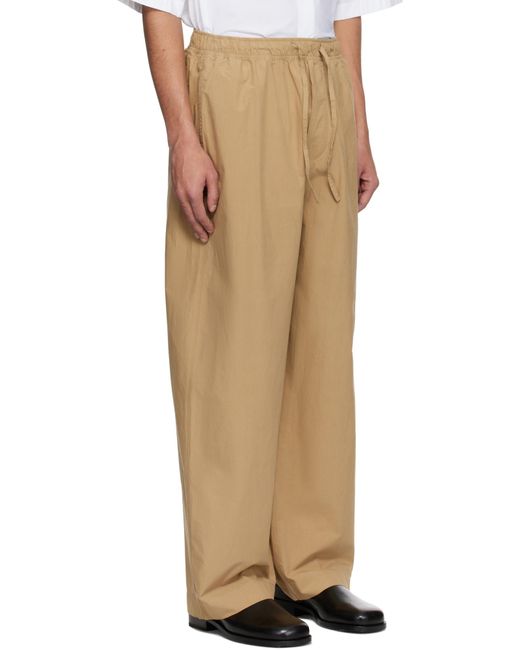 Studio Nicholson Natural Elastic Waist Casual Pants for men