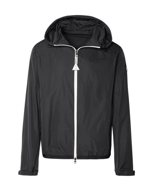 Moncler Black Clapier Rain Jacket for men