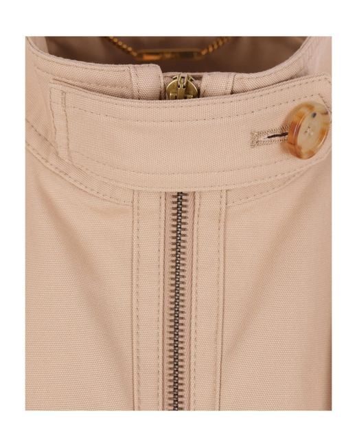 Chloé Natural Boule Gathered Jacket