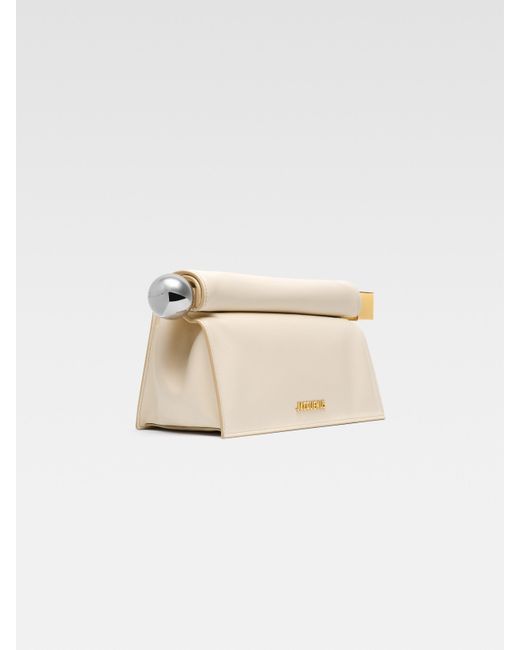 Jacquemus Natural The Rond Carré Clutch Bag