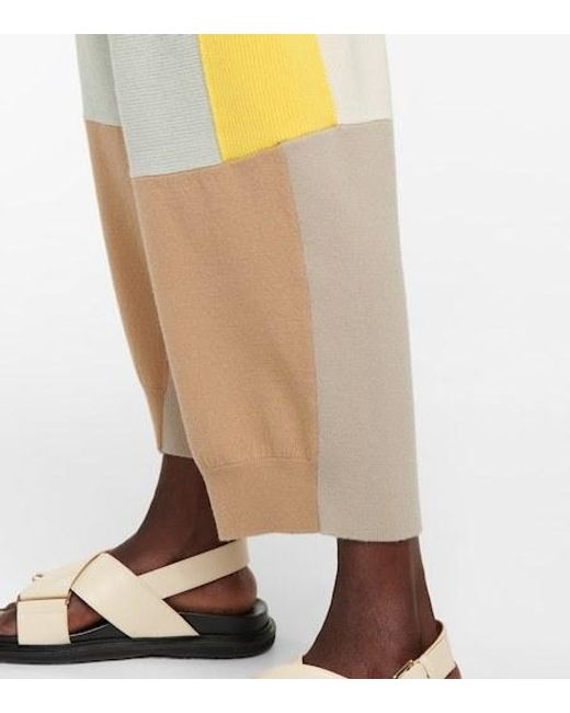 Stella McCartney White Wool High-Rise Straight Pants