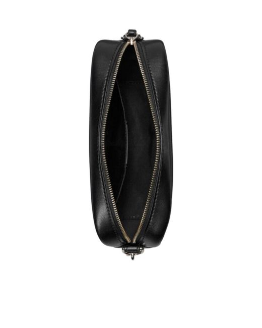 Tory Burch Black Mini Miller Logo-Embossed Crossbody Bag