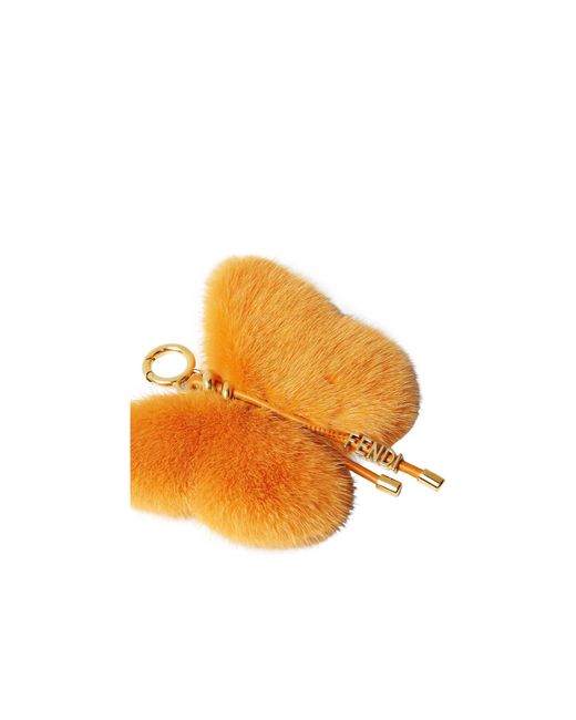 Fendi Orange Butterfly Pendant