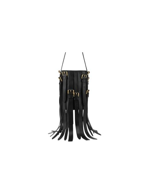 Moschino White Small Fringed Shoulder Bag
