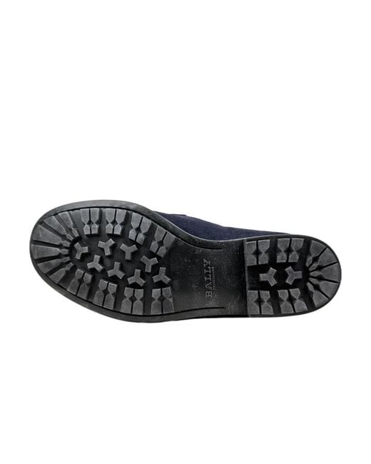 Bally Blue Logo Business Casual Shoes for men