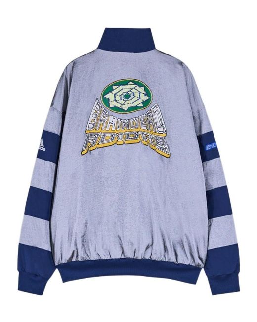 Adidas Originals Blue X Brain Dead Half-Zip Track Sweatshirt for men