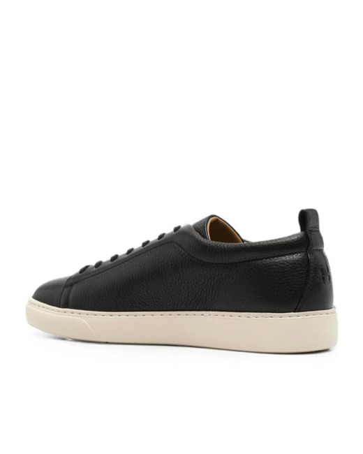 Henderson Black Lace-Up Low-Top Sneakers for men