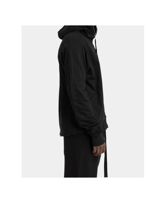 Thom Krom Black Zip-Up Long-Sleeved Hoodie for men