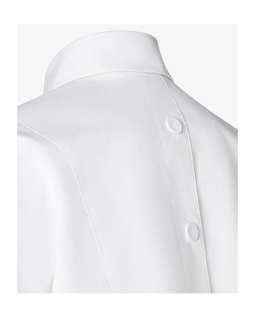 Fendi White Cocoon Sleeves Cropped Shirt