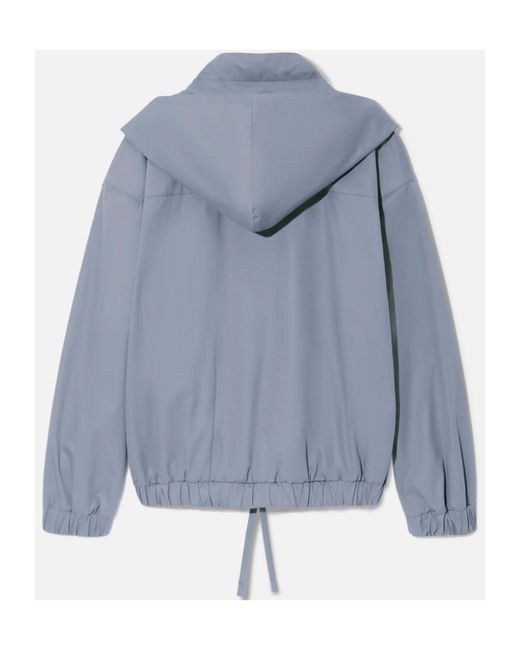 Rier Blue Zippered Casual Jacket for men