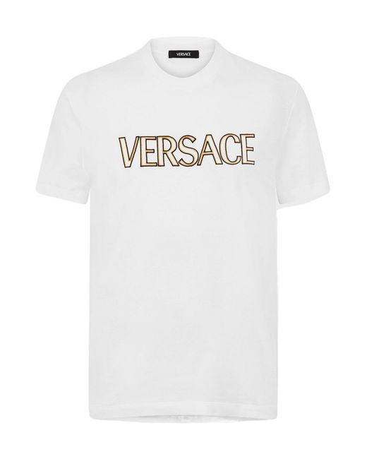 Versace White Logo T-Shirt for men