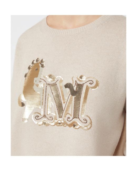 Max Mara White Mxmterra Oversized Jumper