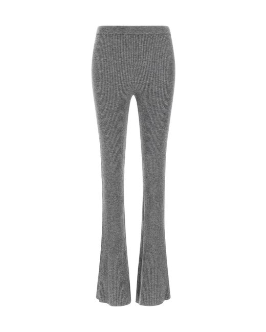 Pinko Gray Ibiza Flared Knitted Pants