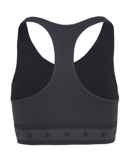Golden Goose Deluxe Brand Black Logo Waistband Sports Bra
