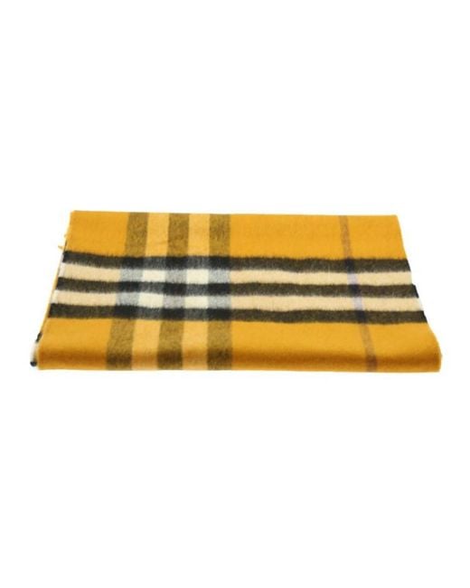 Burberry Yellow Plaid Scarf