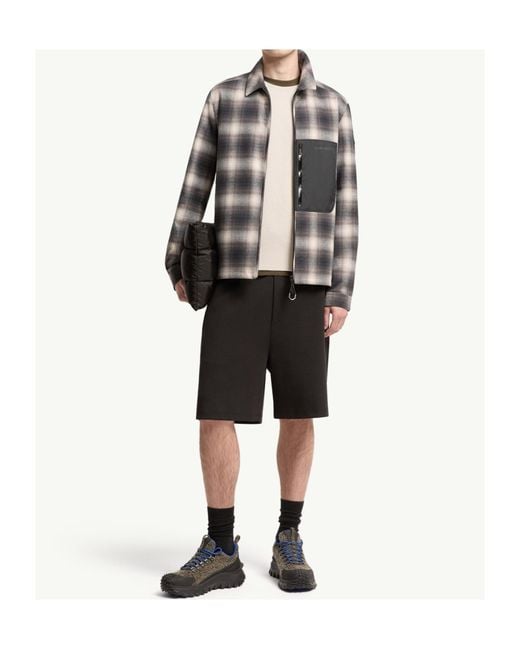 Moncler Gray Cornisello Cotton Down Shirt Jacket for men
