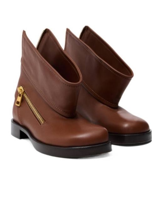 J.W. Anderson Brown Jw Anderson Round Toe Biker Boots