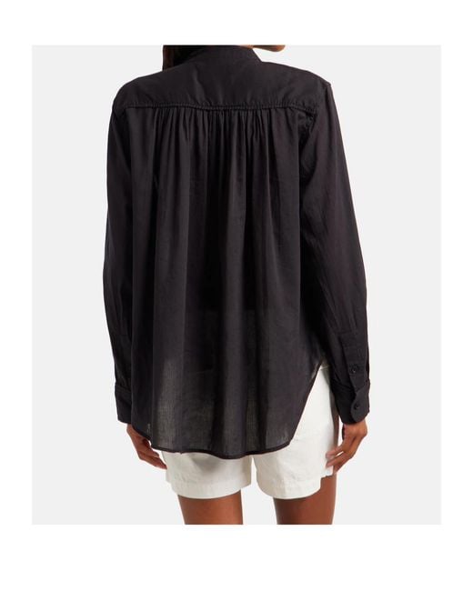 Nili Lotan Blue Clarys Cotton Blouse
