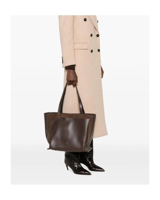 Wandler Brown Double-Handle Handbag