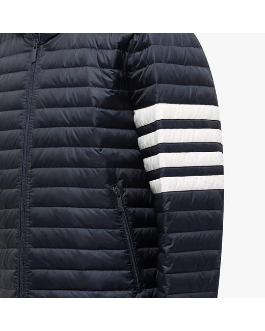 Thom Browne Blue 4-Bar Stripe Padded Jacket for men