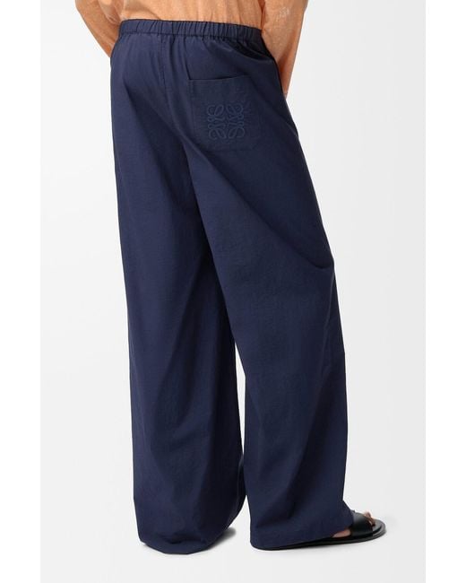 Loewe Blue Drawstring Relaxed Pants for men