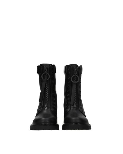 Dior Black Zip-Up Combat Boots