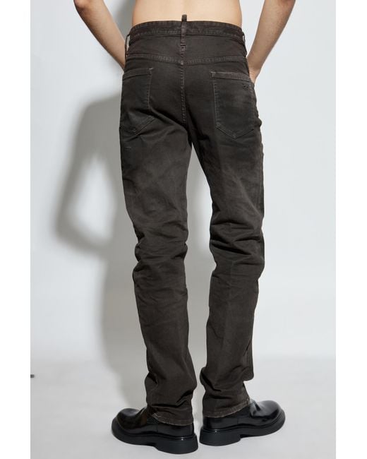 DSquared² Black Straight Leg Jeans for men