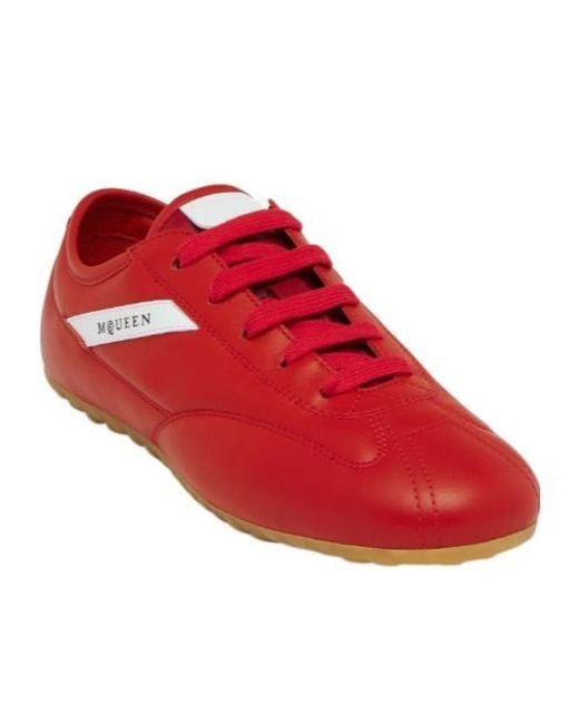 McQueen Red Boxe Logo-Detail Sneakers