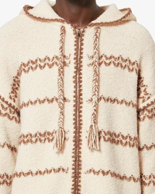 Isabel Marant Natural Hooded Knitted Jacket for men