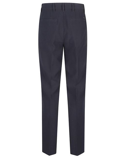 Emporio Armani Blue Pleated Tailored Pants for men