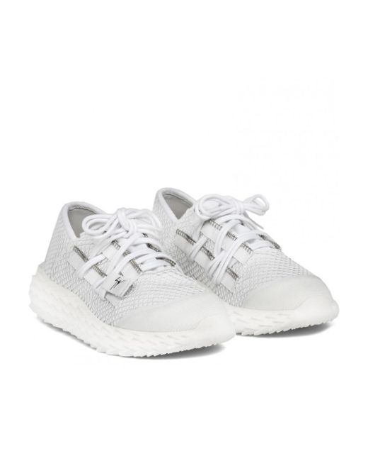 Giuseppe Zanotti White Tie Low-Top Casual Sneakers for men