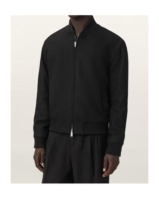 AllSaints Black Long-Sleeved Casual Jacket for men