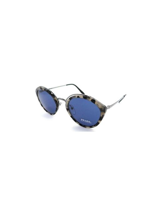 Prada Blue Eyewear Round Frame Sunglasses