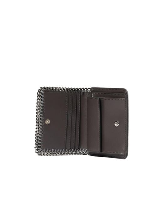 Stella McCartney Gray Falabella Chain-Trim Wallet