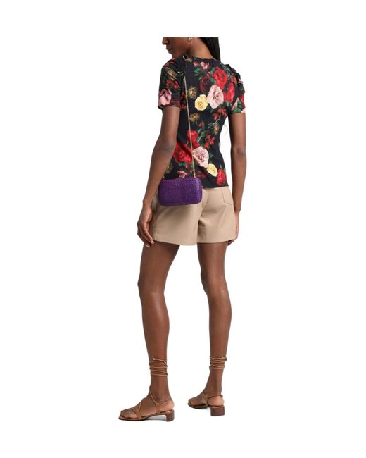 Dolce & Gabbana Black Printed Short-Sleeve Top