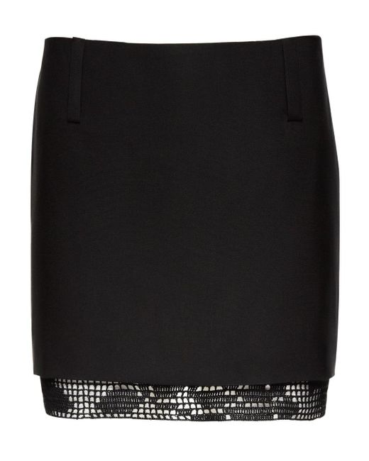 Magda Butrym Black Lace Trim Mini Skirt