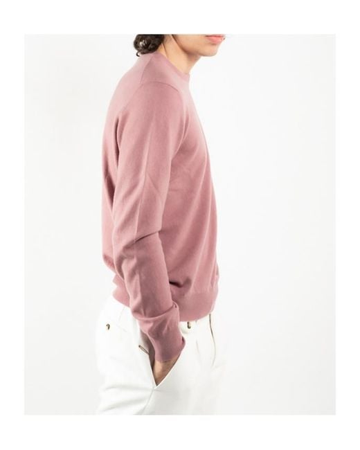 Gran Sasso Pink Long-Sleeve Knit Top for men